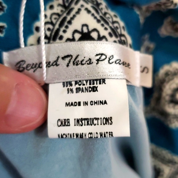 Beyond This Plane Teal Belted Romper One Piece S NWT - Picture 9 of 10